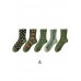 Simple Floral Jacquard Cotton Crew Socks