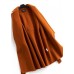 Fashion brown Woolen Coats Women Loose fitting medium length jackets tie waist coat