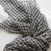 Literary navy small plaid French sunscreen female shawl tassel