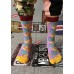 Handmade Colorful shells Print Cotton Crew Socks