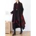 Cozy red print coat plus size spring asymmetric coat