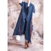 vintage oversize Coats fall outwear blue patchwork asymmetric coats